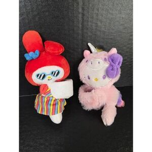 Sanrio My Melody Sunglasses & Hello Kitty Unicorn Costume Plush Cutie Cuff Set